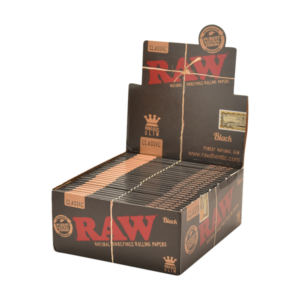 RAW Black Rolling Papers King Size Slim – 50Ct Box